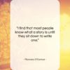 Flannery O’Connor quote: “I find that most people know what…”- at QuotesQuotesQuotes.com