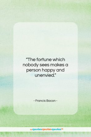 Francis Bacon quote: “The fortune which nobody sees makes a…”- at QuotesQuotesQuotes.com