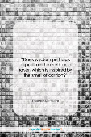 Friedrich Nietzsche quote: “Does wisdom perhaps appear on the earth…”- at QuotesQuotesQuotes.com