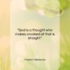 Friedrich Nietzsche quote: “God is a thought who makes crooked…”- at QuotesQuotesQuotes.com