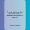 Georg C. Lichtenberg quote: “A book is a mirror: if an…”- at QuotesQuotesQuotes.com