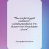 George Bernard Shaw quote: “The single biggest problem in communication is…”- at QuotesQuotesQuotes.com