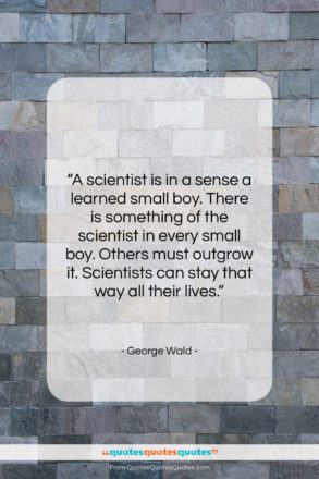 George Wald quote: “A scientist is in a sense a…”- at QuotesQuotesQuotes.com