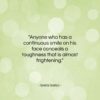 Greta Garbo quote: “Anyone who has a continuous smile on…”- at QuotesQuotesQuotes.com