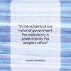 Grover Cleveland quote: “In the scheme of our national government…”- at QuotesQuotesQuotes.com