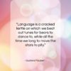 Gustave Flaubert quote: “Language is a cracked kettle on which…”- at QuotesQuotesQuotes.com
