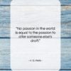 H. G. Wells quote: “No passion in the world is equal…”- at QuotesQuotesQuotes.com