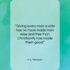 H. L. Mencken quote: “Giving every man a vote has no…”- at QuotesQuotesQuotes.com