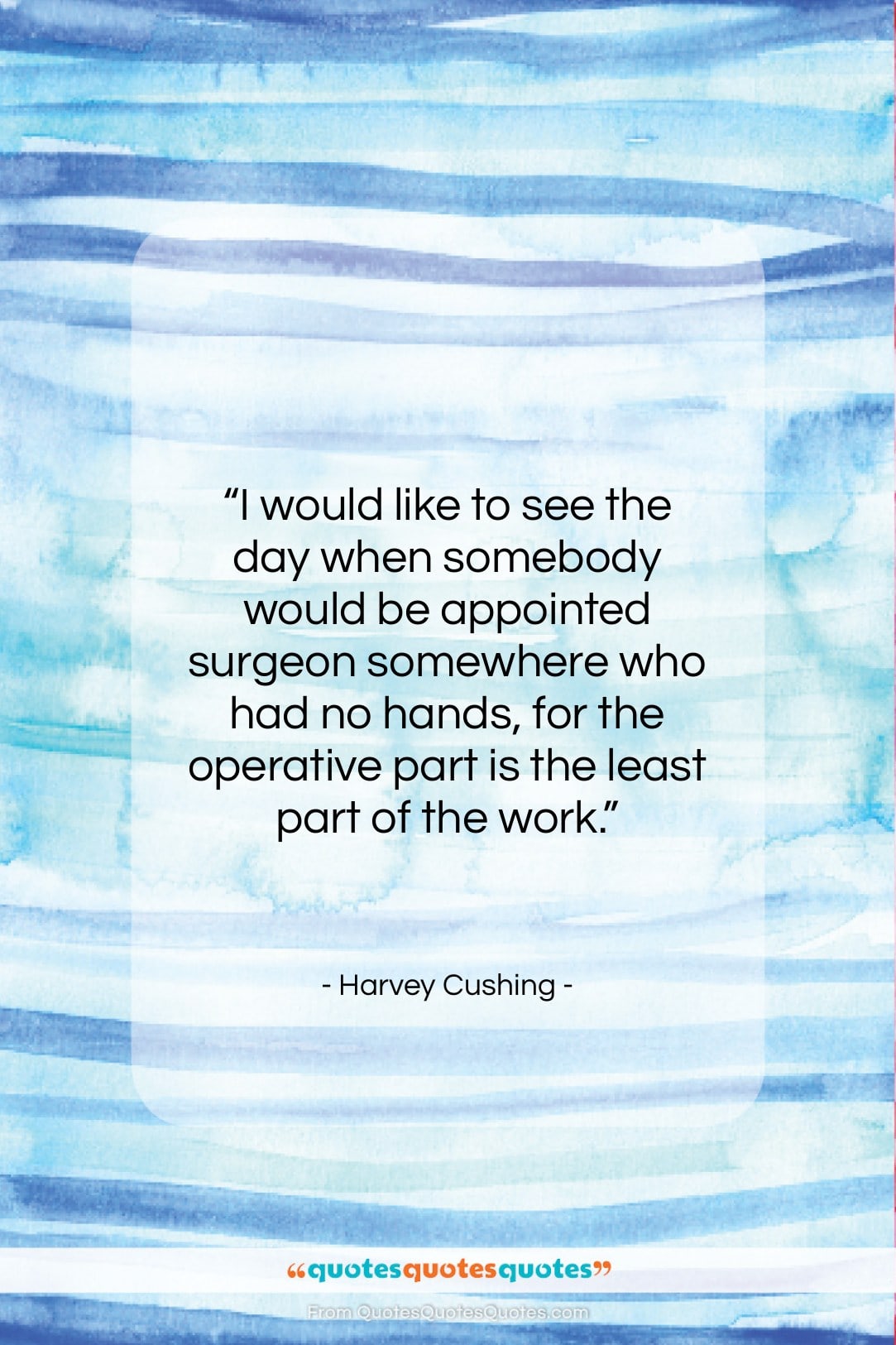 Harvey Cushing quote: “I would like to see the day…”- at QuotesQuotesQuotes.com