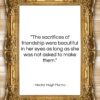Hector Hugh Munro quote: “The sacrifices of friendship were beautiful in…”- at QuotesQuotesQuotes.com