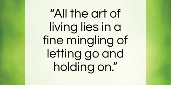 Henry Ellis quote: “All the art of living lies in…”- at QuotesQuotesQuotes.com