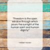 Herbert Hoover quote: “Freedom is the open window through which…”- at QuotesQuotesQuotes.com