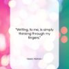 Isaac Asimov quote: “Writing, to me, is simply thinking through…”- at QuotesQuotesQuotes.com