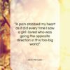 Jack Kerouac quote: “A pain stabbed my heart as it…”- at QuotesQuotesQuotes.com