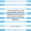James A. Michener quote: “I was brought up in the great…”- at QuotesQuotesQuotes.com