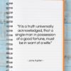 Jane Austen quote: “It is a truth universally acknowledged, that…”- at QuotesQuotesQuotes.com