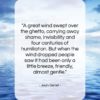Jean Genet quote: “A great wind swept over the ghetto,…”- at QuotesQuotesQuotes.com