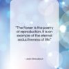 Jean Giraudoux quote: “The flower is the poetry of reproduction….”- at QuotesQuotesQuotes.com