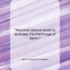 Jean Jacques Rousseau quote: “Absolute silence leads to sadness. It is…”- at QuotesQuotesQuotes.com