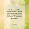 Jean Kerr quote: “I’m tired of all this nonsense about…”- at QuotesQuotesQuotes.com