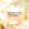 Jean Paul Richter quote: “Death gives us sleep, eternal youth, and…”- at QuotesQuotesQuotes.com