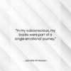 Jeanette Winterson quote: “In my subconscious, my books were part…”- at QuotesQuotesQuotes.com