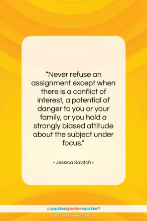 Jessica Savitch quote: “Never refuse an assignment except when there…”- at QuotesQuotesQuotes.com