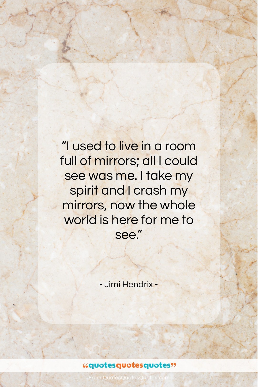 Jimi Hendrix quote: “I used to live in a room…”- at QuotesQuotesQuotes.com