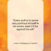 Johann Wolfgang von Goethe quote: “Every author in some way portrays himself…”- at QuotesQuotesQuotes.com