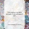 Johann Wolfgang von Goethe quote: “One always has time enough, if one…”- at QuotesQuotesQuotes.com