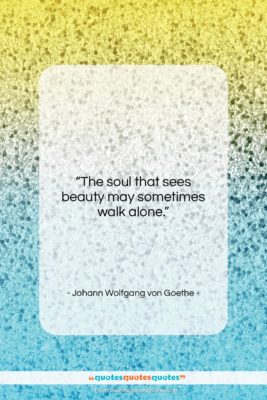 Johann Wolfgang von Goethe quote: “The soul that sees beauty may sometimes…”- at QuotesQuotesQuotes.com