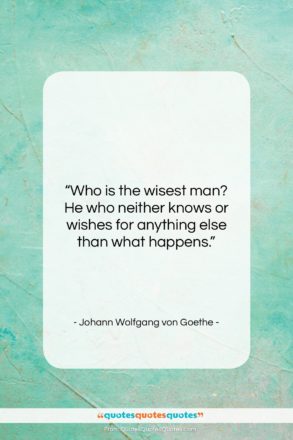 Johann Wolfgang von Goethe quote: “Who is the wisest man? He who…”- at QuotesQuotesQuotes.com
