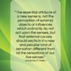 Johannes P. Muller quote: “The essential attribute of a new sense…”- at QuotesQuotesQuotes.com