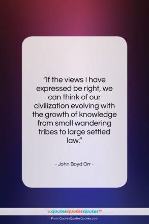 John Boyd Orr quote: “If the views I have expressed be…”- at QuotesQuotesQuotes.com