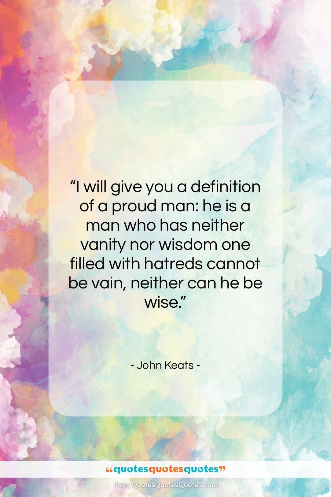 John Keats quote: “I will give you a definition of…”- at QuotesQuotesQuotes.com
