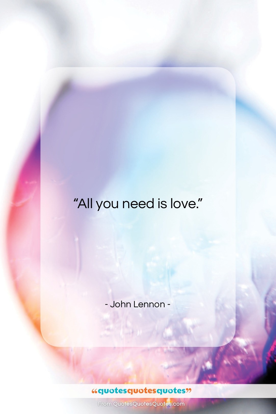John Lennon quote: “All you need is love….”- at QuotesQuotesQuotes.com