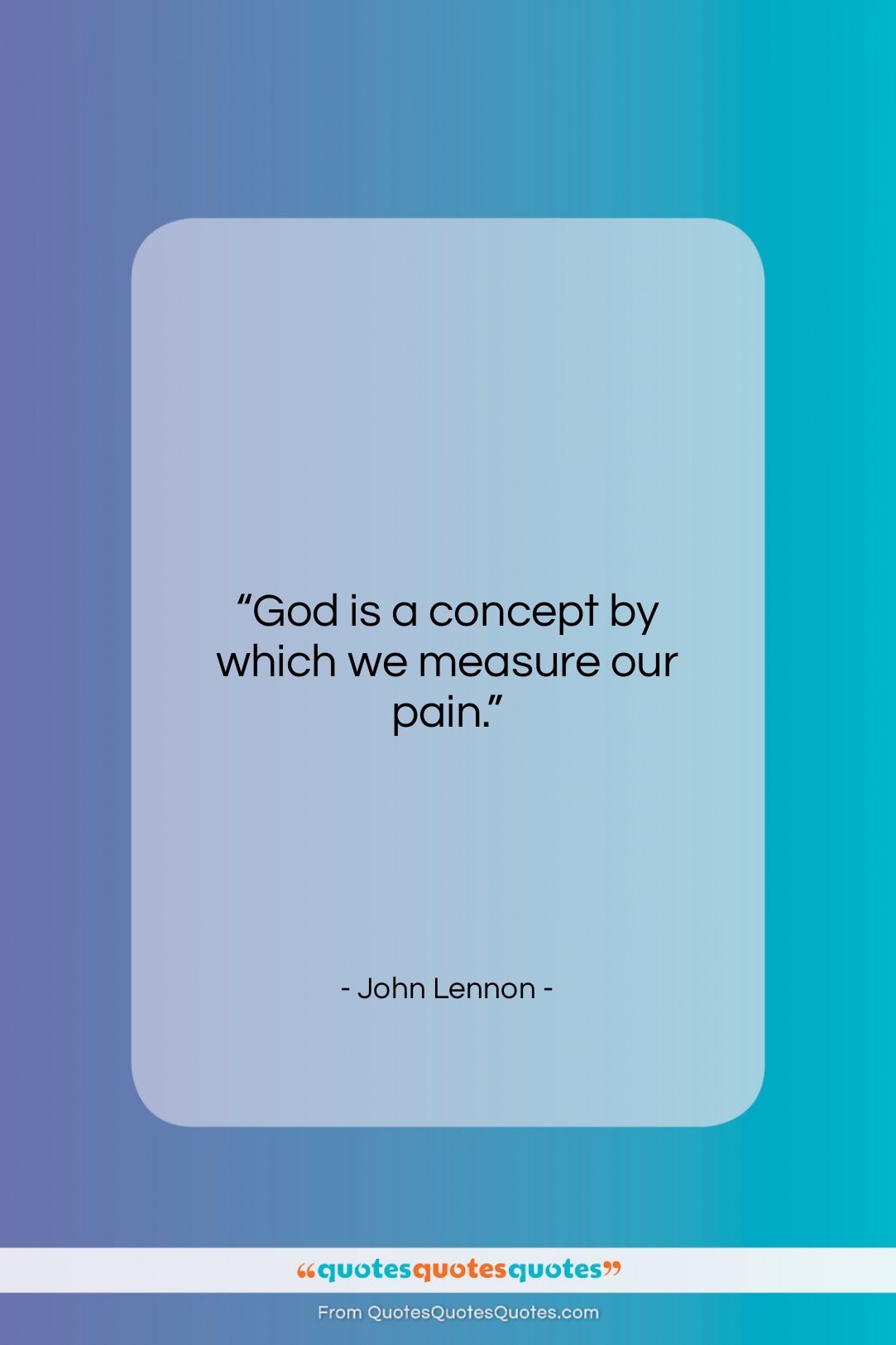 John Lennon quote: “God is a concept by which we…”- at QuotesQuotesQuotes.com