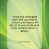 John Pavlovitz quote: “Once your voice goes silent and your…”- at QuotesQuotesQuotes.com