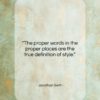 Jonathan Swift quote: “The proper words in the proper places…”- at QuotesQuotesQuotes.com