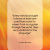 Joseph Brodsky quote: “Every individual ought to know at least…”- at QuotesQuotesQuotes.com