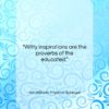 Karl Wilhelm Friedrich Schlegel quote: “Witty inspirations are the proverbs of the…”- at QuotesQuotesQuotes.com