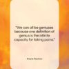 Knute Rockne quote: “We can all be geniuses because one…”- at QuotesQuotesQuotes.com