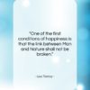 Leo Tolstoy quote: “One of the first conditions of happiness…”- at QuotesQuotesQuotes.com