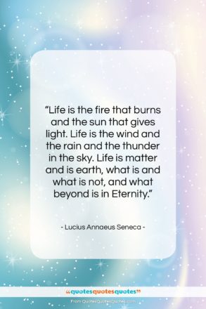 Lucius Annaeus Seneca quote: “Life is the fire that burns and…”- at QuotesQuotesQuotes.com
