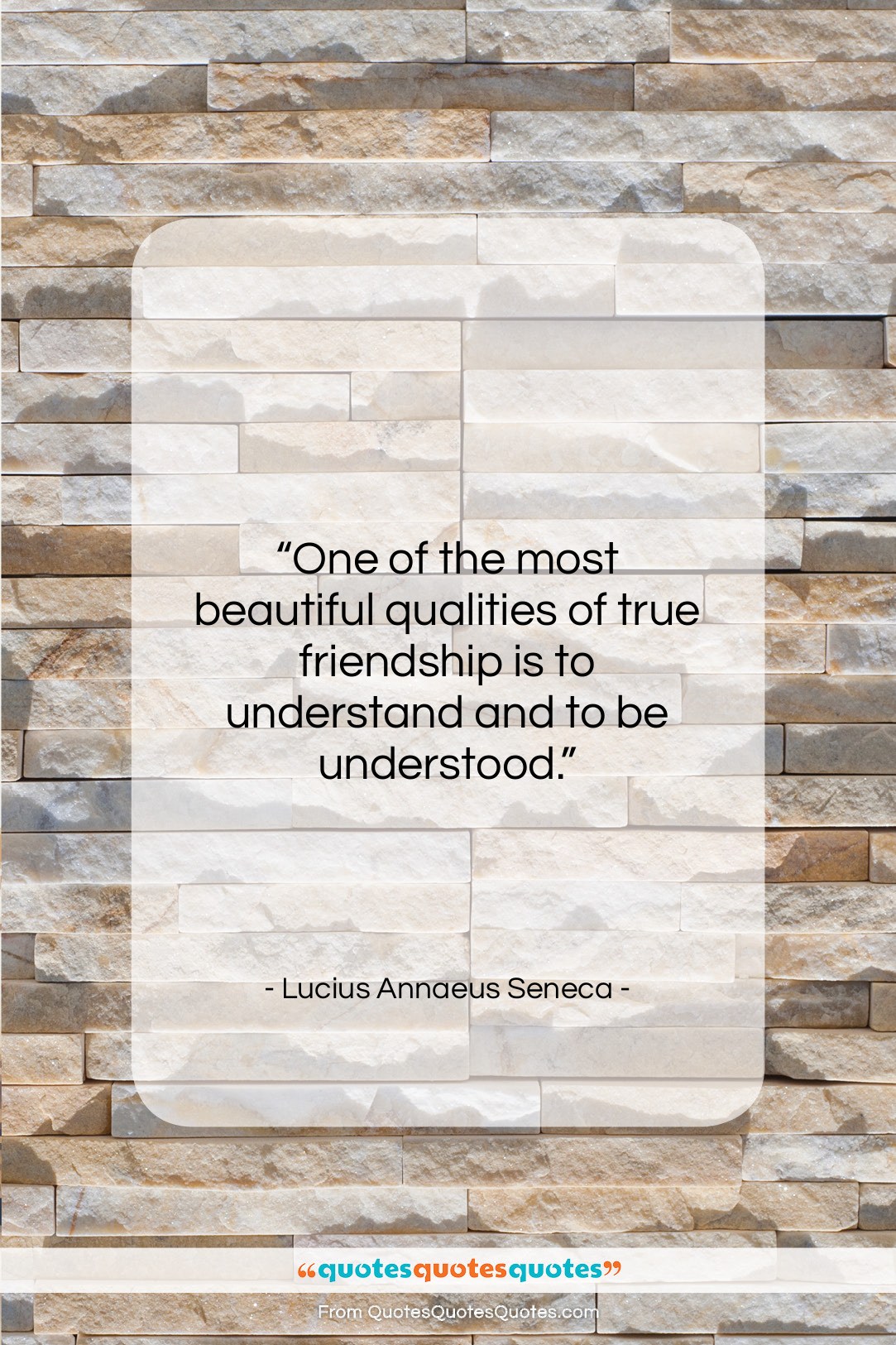 Lucius Annaeus Seneca quote: “One of the most beautiful qualities of…”- at QuotesQuotesQuotes.com