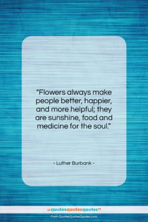 Luther Burbank quote: “Flowers always make people better, happier, and…”- at QuotesQuotesQuotes.com