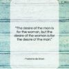 Madame de Stael quote: “The desire of the man is for…”- at QuotesQuotesQuotes.com