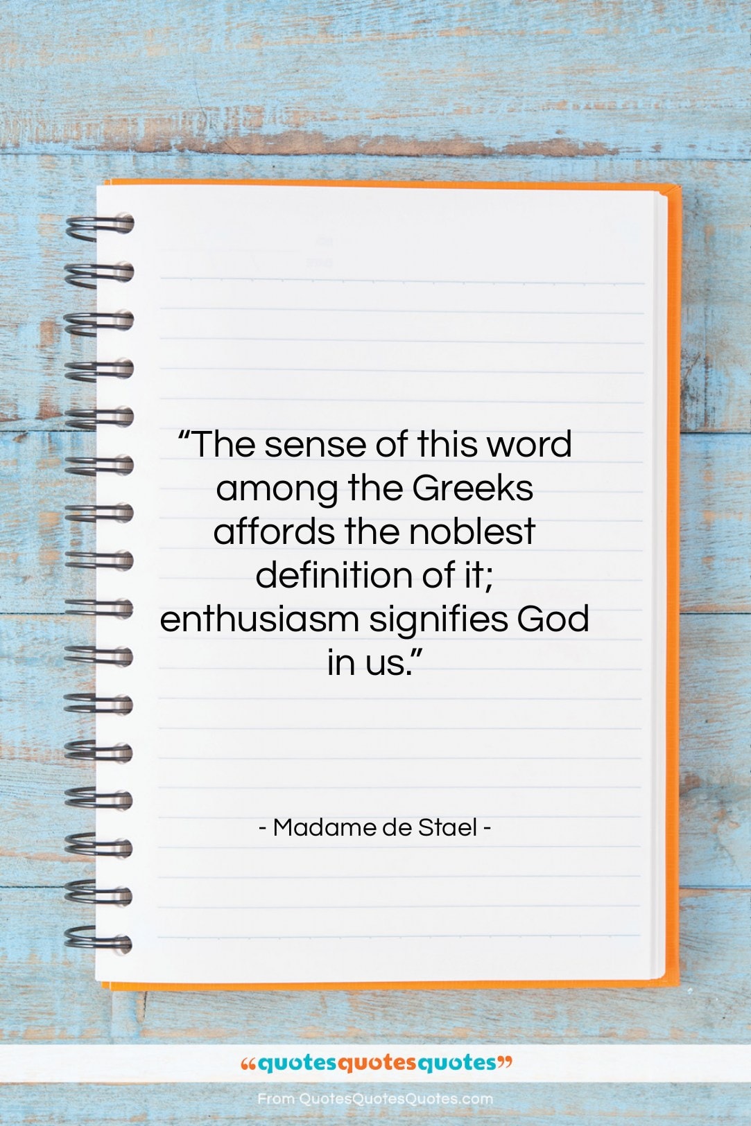 Madame de Stael quote: “The sense of this word among the…”- at QuotesQuotesQuotes.com
