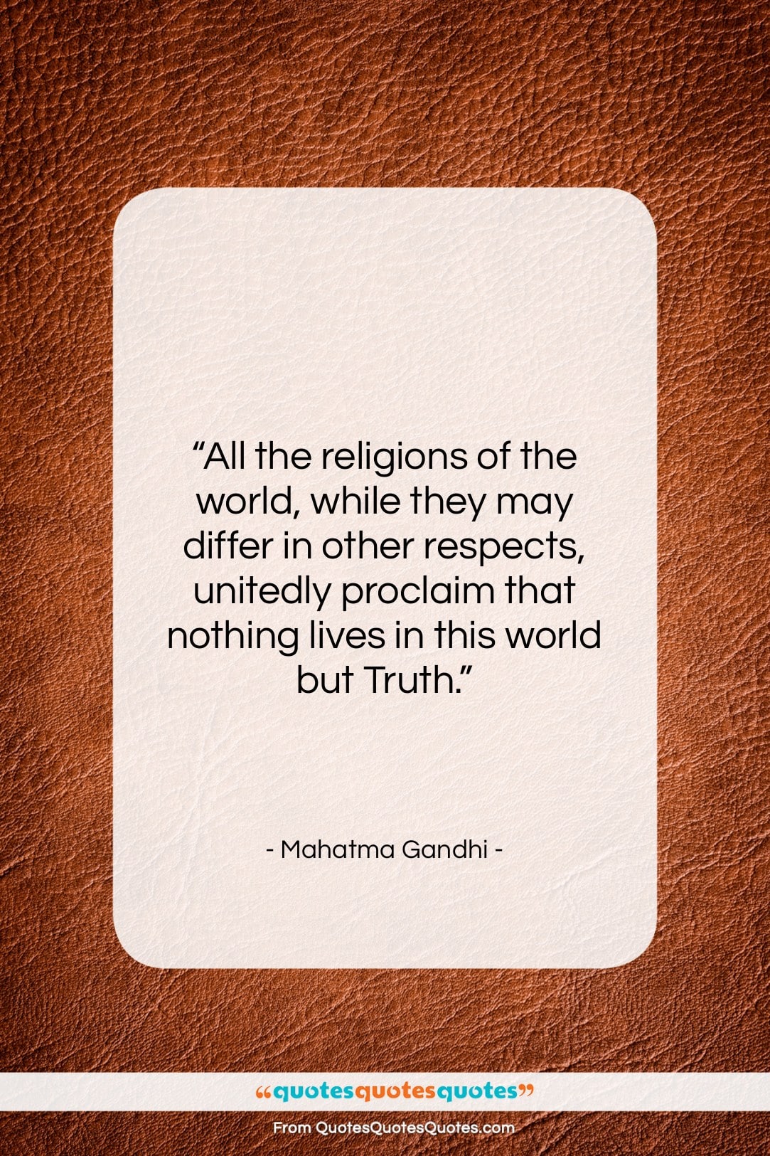 Mahatma Gandhi quote: “All the religions of the world, while…”- at QuotesQuotesQuotes.com