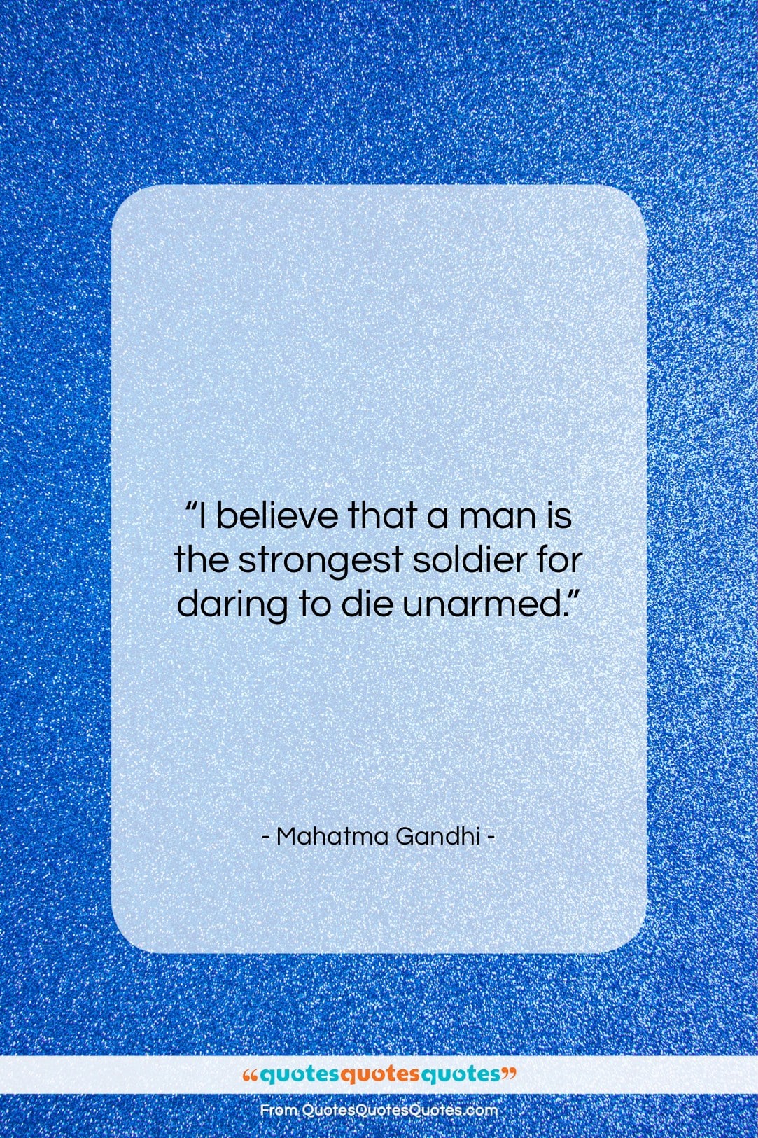 Mahatma Gandhi quote: “I believe that a man is the…”- at QuotesQuotesQuotes.com